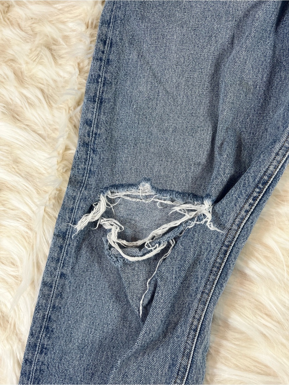 Agolde 4 90's Jeans Women's 30x29 High Rise Light Wash - Picture 3 of 8